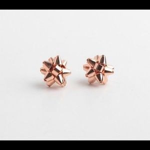 Kate Spade Bourgeois Bow Stud Earrings, Rose Gold